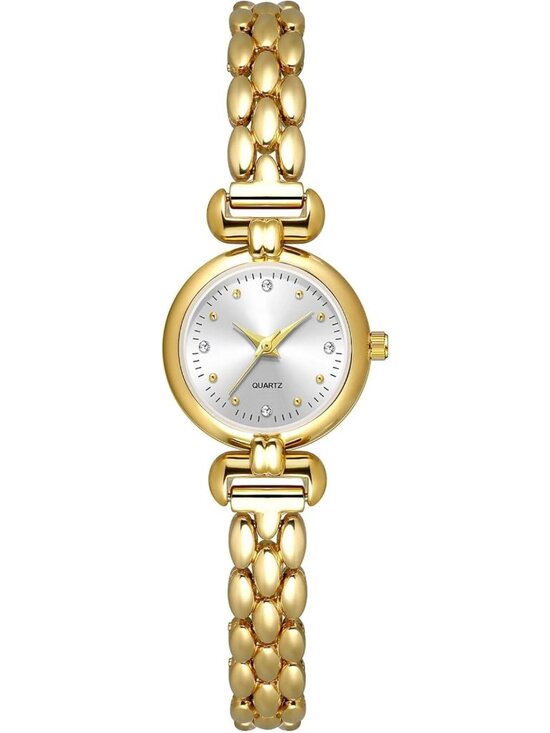 Petite Women\'s Round Fashion Wrist Watch - Diamond Accents, Waterproof, Analog main image 4